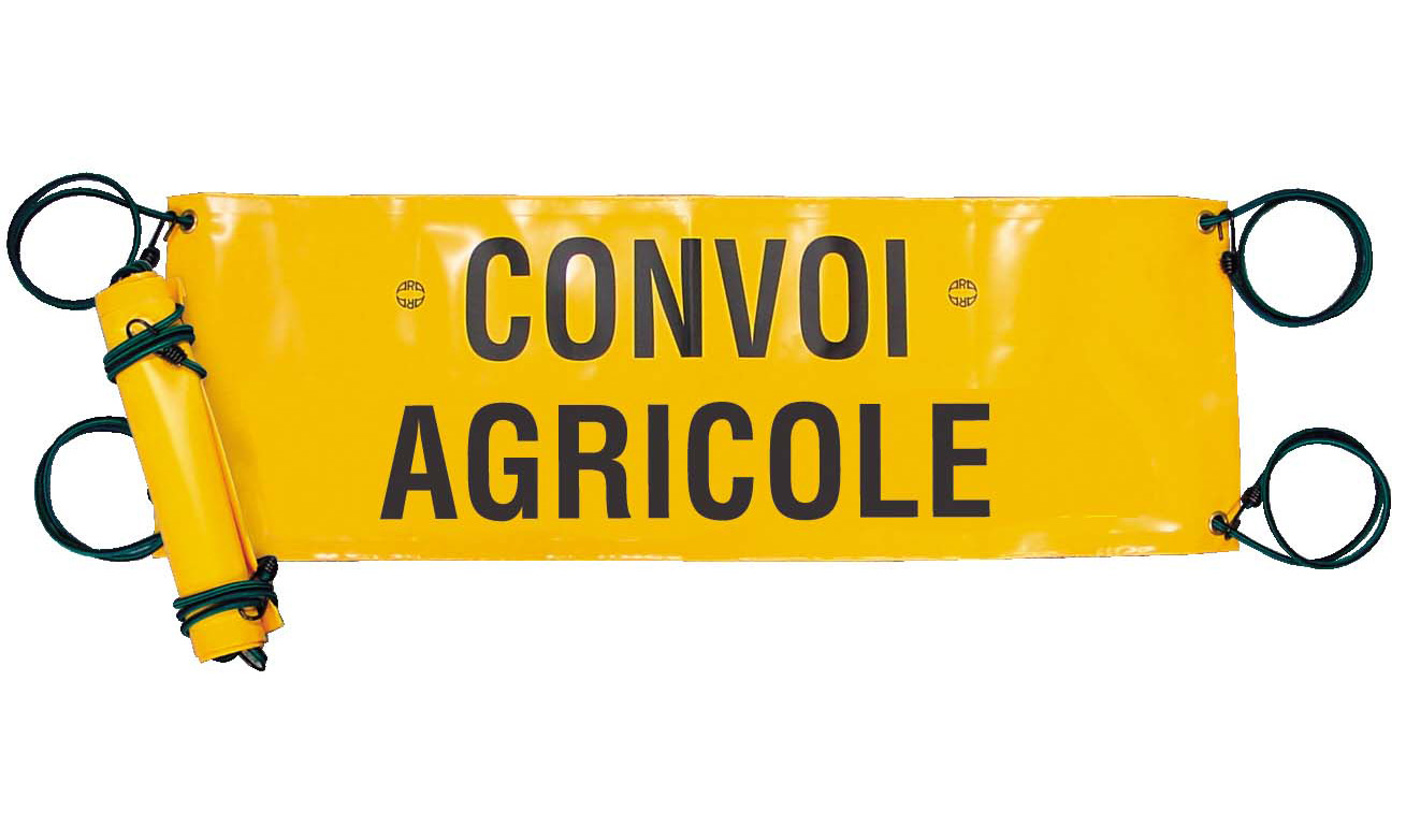 Bâche convoi agricole jaune SARR 1200x400mm